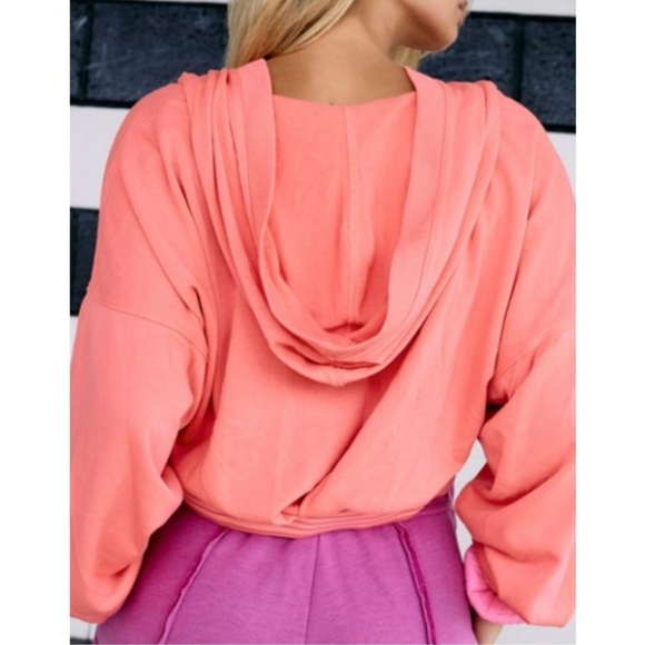 Coral Pink Women's Sweatshirt - Picture 2 of 5